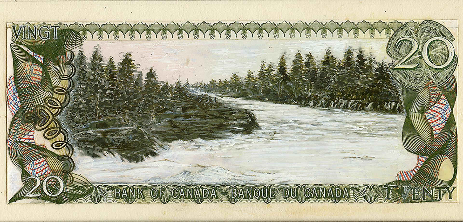 Bank notes, hand drawn models, 10 different designs in a slideshow format.