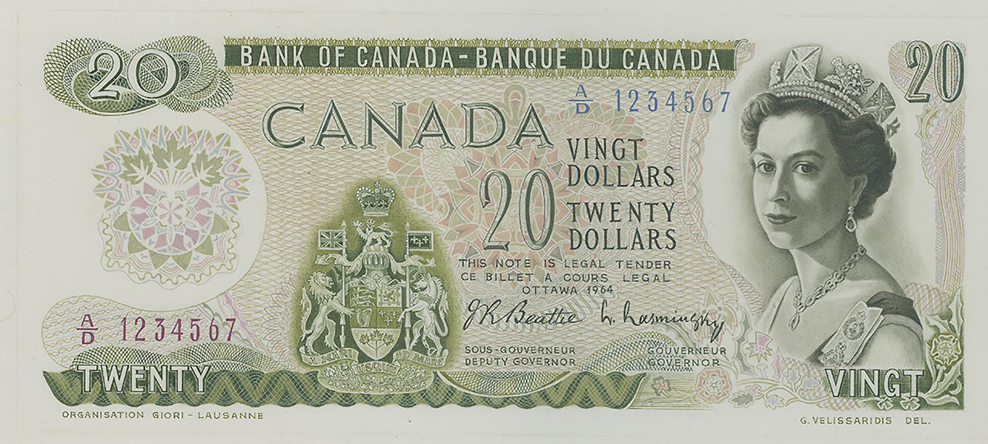 Bank notes, hand drawn models, 10 different designs in a slideshow format.