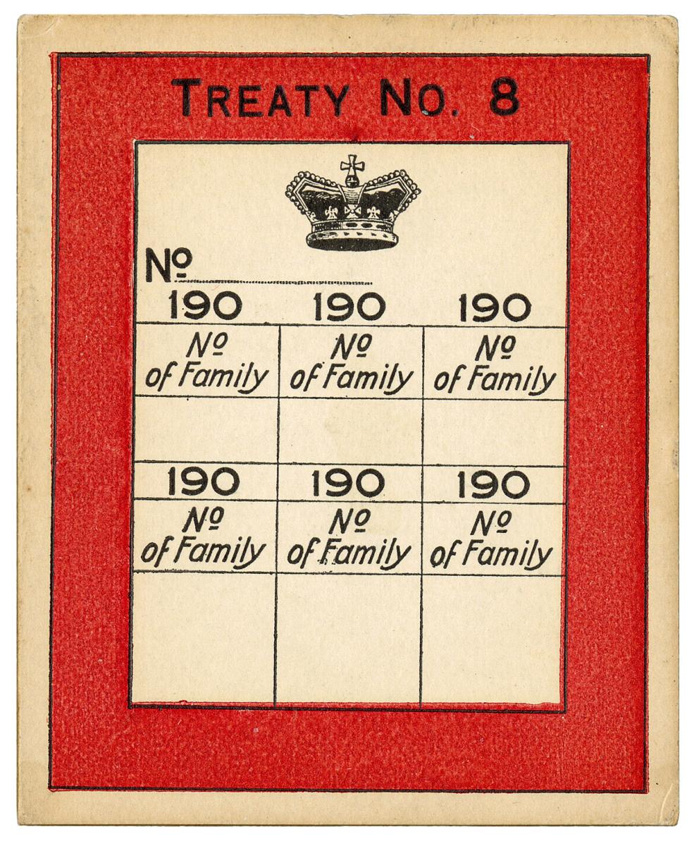 Card, red border, a crown above a simple table of numbers.