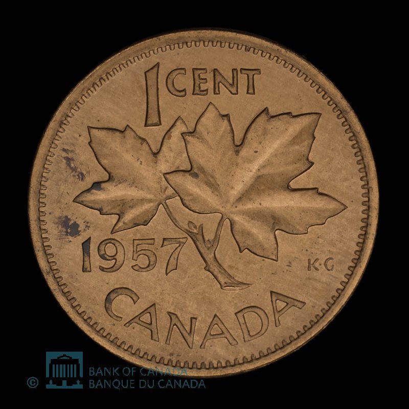 Details about   1957 Canada Canadian Elizabeth II One Cent Penny Coin Circulated 