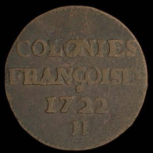 France, Louis XV, 9 deniers : 1722