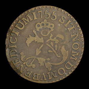 France, Louis XV, 2 sous : 1755