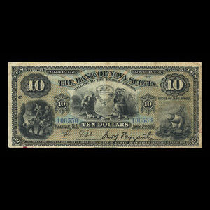 Canada, Bank of Nova Scotia, 10 dollars : January 2, 1917