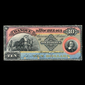 Canada, Banque d'Hochelaga, 10 piastres : June 1, 1889