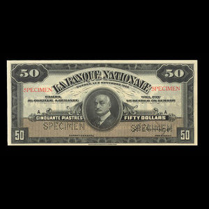 Canada, La Banque Nationale (National Bank), 50 dollars : November 2, 1922