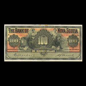 Canada, Bank of Nova Scotia, 100 dollars : January 2, 1929