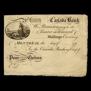 Canada, Canada Bank, no denomination : 1793