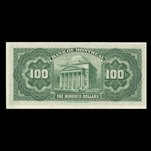 Canada, Bank of Montreal, 100 dollars : January 2, 1931