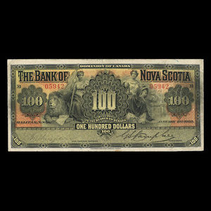 Canada, Bank of Nova Scotia, 100 dollars : January 2, 1925
