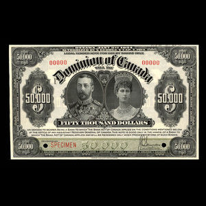 Canada, Dominion of Canada, 50,000 dollars : January 2, 1924