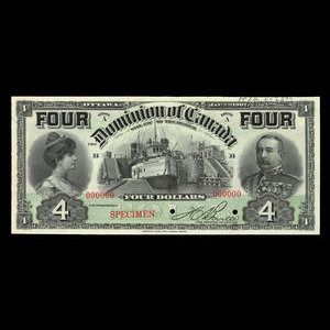 Canada, Dominion of Canada, 4 dollars : January 2, 1902