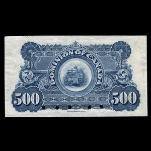 Canada, Dominion of Canada, 500 dollars : July 2, 1896