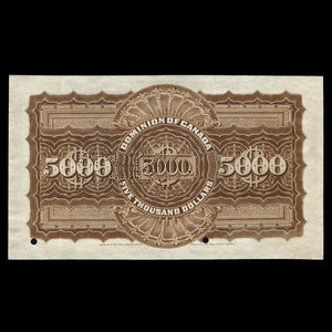 Canada, Dominion of Canada, 5,000 dollars : January 2, 1901