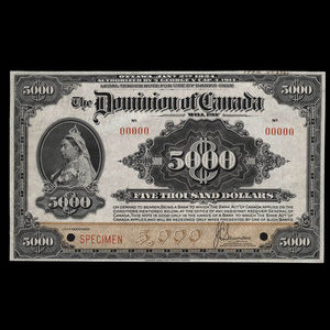 Canada, Dominion of Canada, 5,000 dollars : January 2, 1924