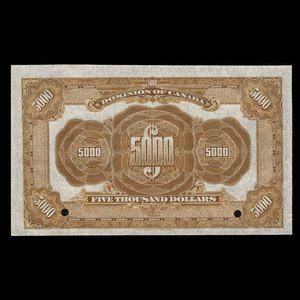 Canada, Dominion of Canada, 5,000 dollars : January 2, 1924
