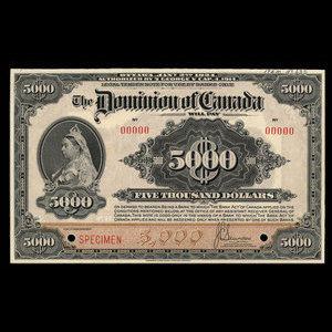 Canada, Dominion of Canada, 5,000 dollars : January 2, 1924