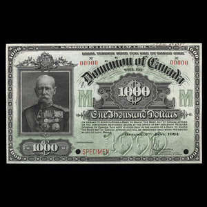 Canada, Dominion of Canada, 1,000 dollars : January 2, 1924