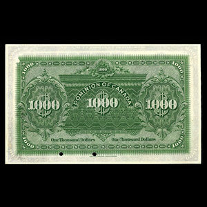 Canada, Dominion of Canada, 1,000 dollars : January 2, 1924