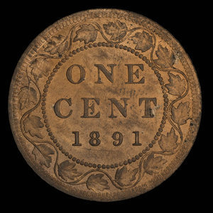 Canada, Victoria, 1 cent : 1891
