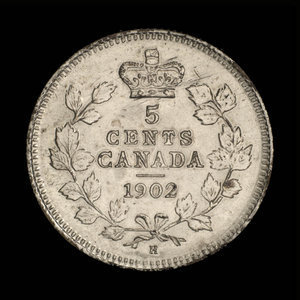 Canada, Edward VII, 5 cents : 1902