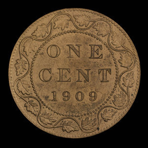 Canada, Edward VII, 1 cent : 1909