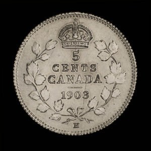 Canada, Edward VII, 5 cents : 1903