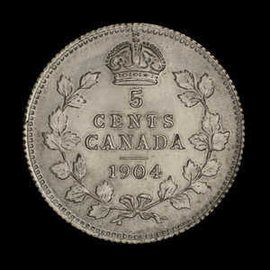Canada, Edward VII, 5 cents : 1904