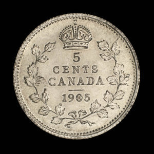 Canada, Edward VII, 5 cents : 1905