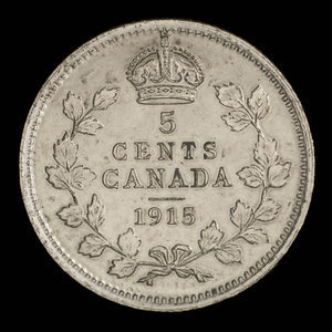 Canada, George V, 5 cents : 1915