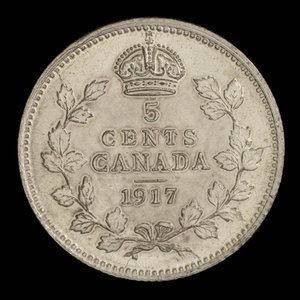 Canada, George V, 5 cents : 1917