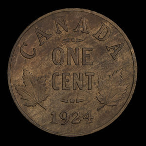 Canada, George V, 1 cent : 1924