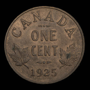 Canada, George V, 1 cent : 1925