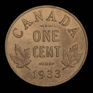 Canada, George V, 1 cent : 1933