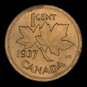 Canada, George VI, 1 cent : 1937