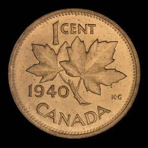 Canada, George VI, 1 cent : 1940