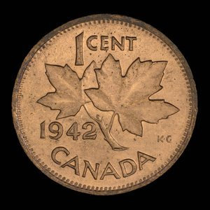 Canada, George VI, 1 cent : 1942