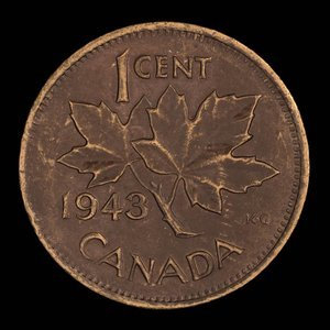 Canada, George VI, 1 cent : 1943