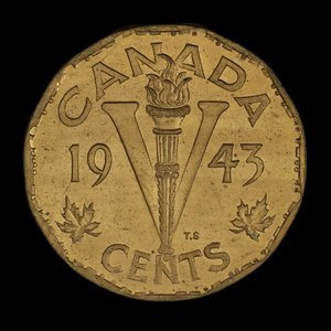 Canada, George VI, 5 cents : 1943