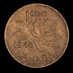 Canada, George VI, 1 cent : 1948