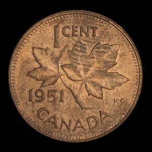 Canada, George VI, 1 cent : 1951