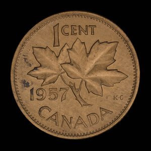 Canada, Elizabeth II, 1 cent : 1957