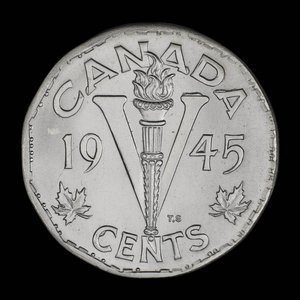 Canada, George VI, 5 cents : 1945