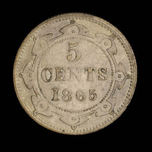 Canada, Victoria, 5 cents : 1865