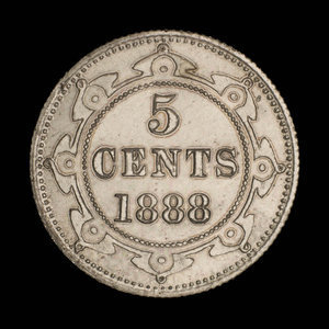 Canada, Victoria, 5 cents : 1888
