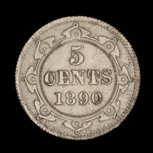 Canada, Victoria, 5 cents : 1890