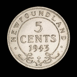 Canada, George VI, 5 cents : 1943