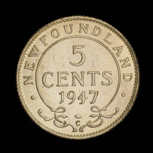 Canada, George VI, 5 cents : 1947