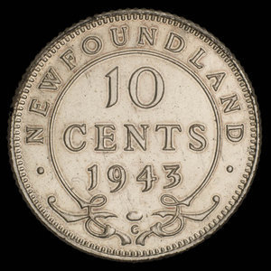 Canada, George VI, 10 cents : 1943