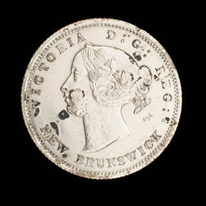 Canada, Victoria, 5 cents : 1864
