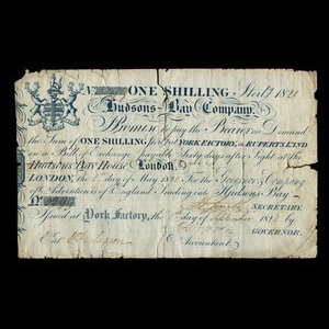 Canada, Hudson's Bay Company, 1 shilling : 1821